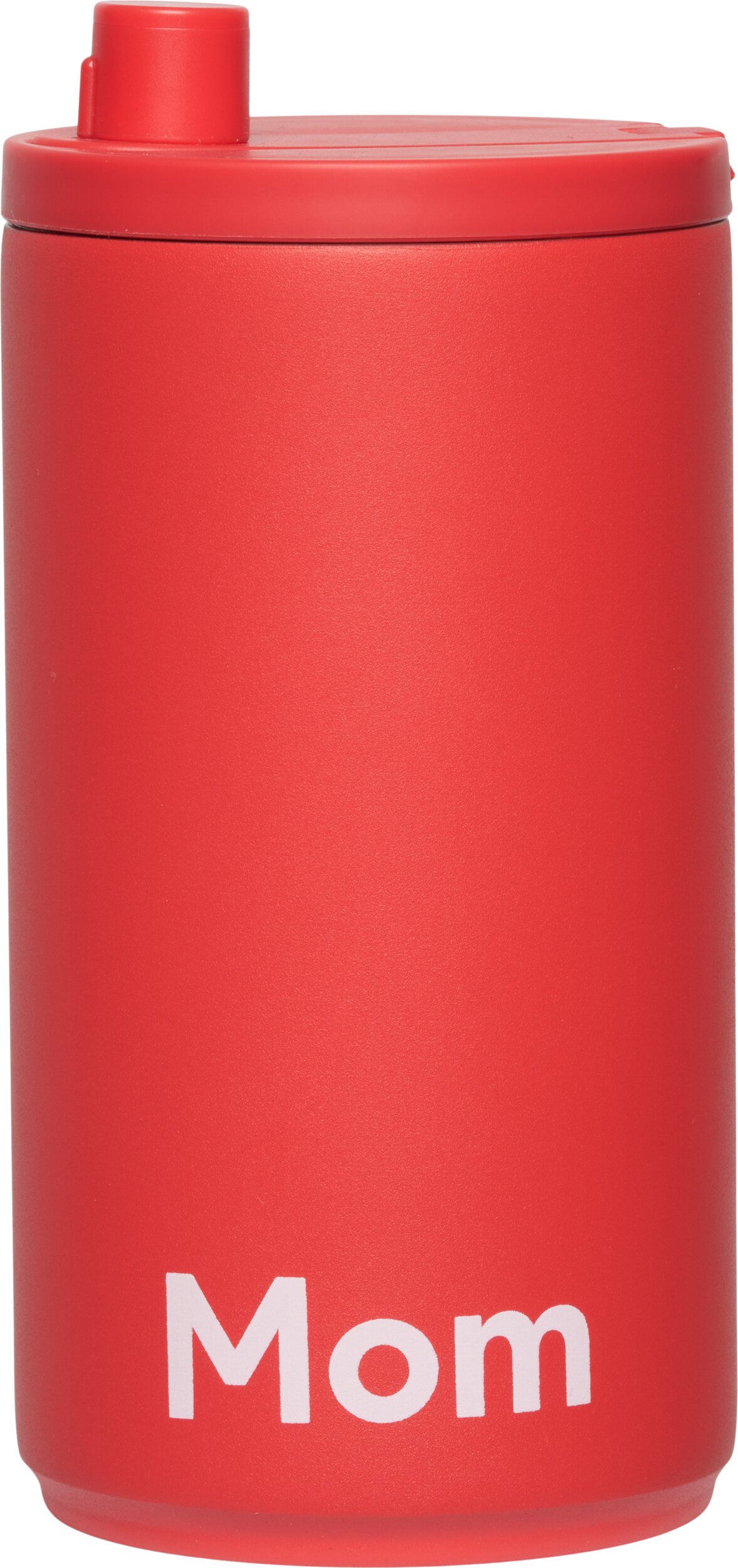 Kubek podróżny Design Letters Mom 350 ml koralowy