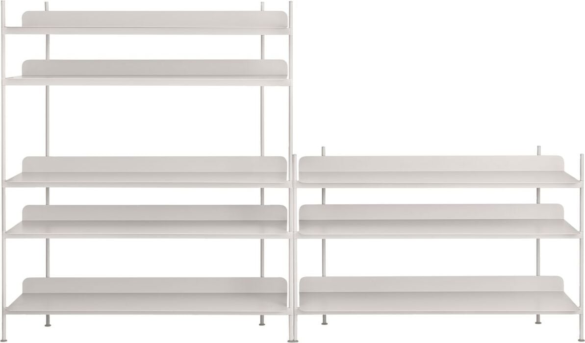 Regały modułowe Compile 7 szary 2 szt.