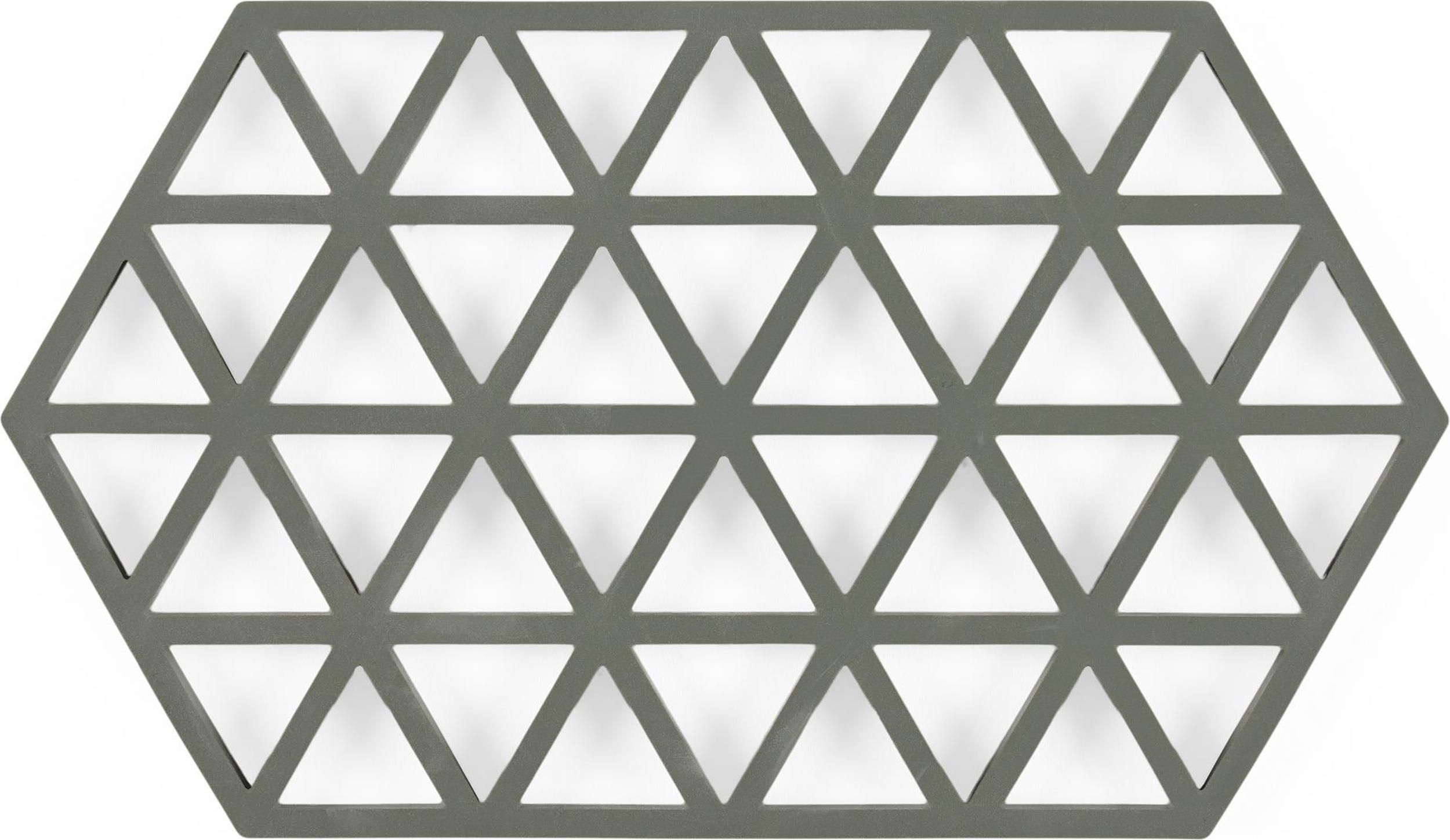 Podstawka pod gorące naczynia Triangles 24 cm oliwkowa