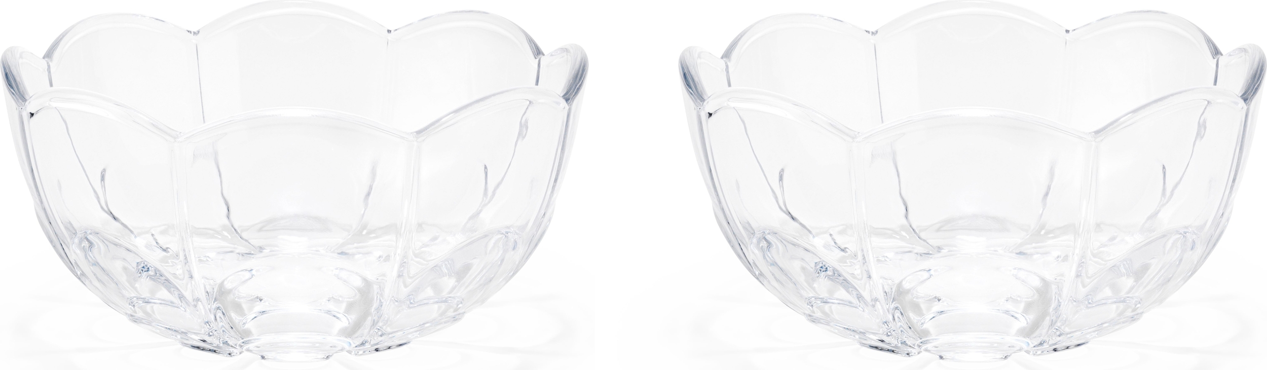 Miski Lily 13 cm przezroczyste 2 szt.