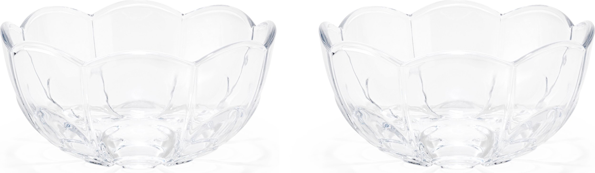 Miski Lily 13 cm przezroczyste 2 szt.