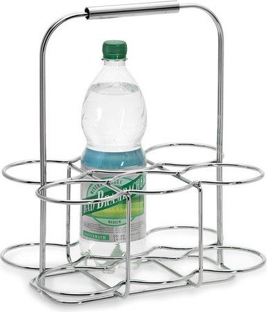 Koszyk na butelki Wires srebrny