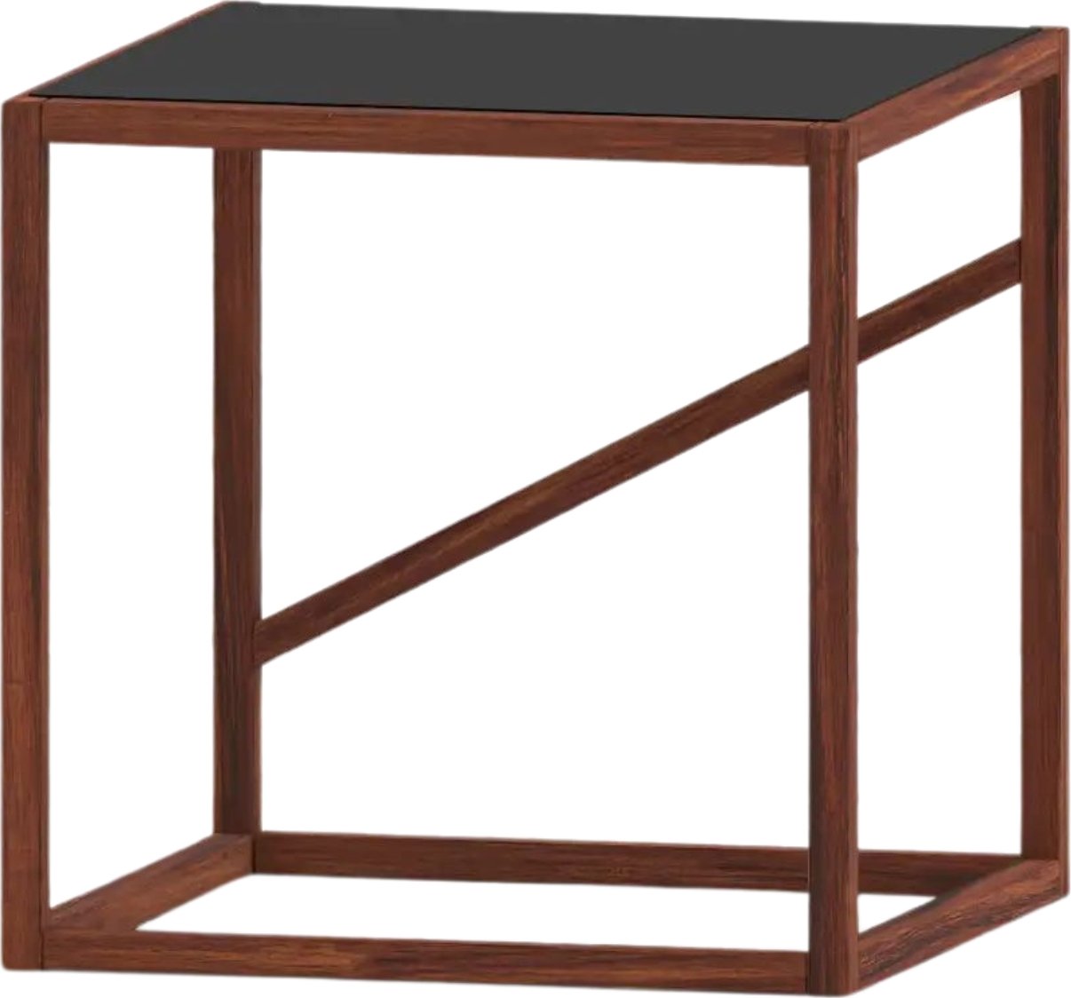 Regał modułowy Text Block pojedynczy czarny buk