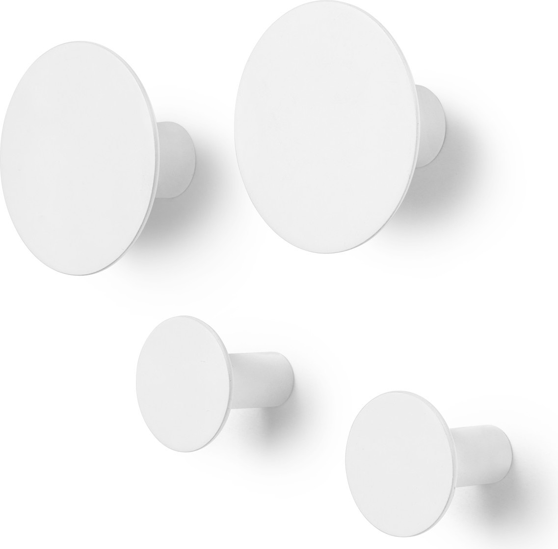Haczyki ścienne w zestawie Ponto 4 szt. Lily White