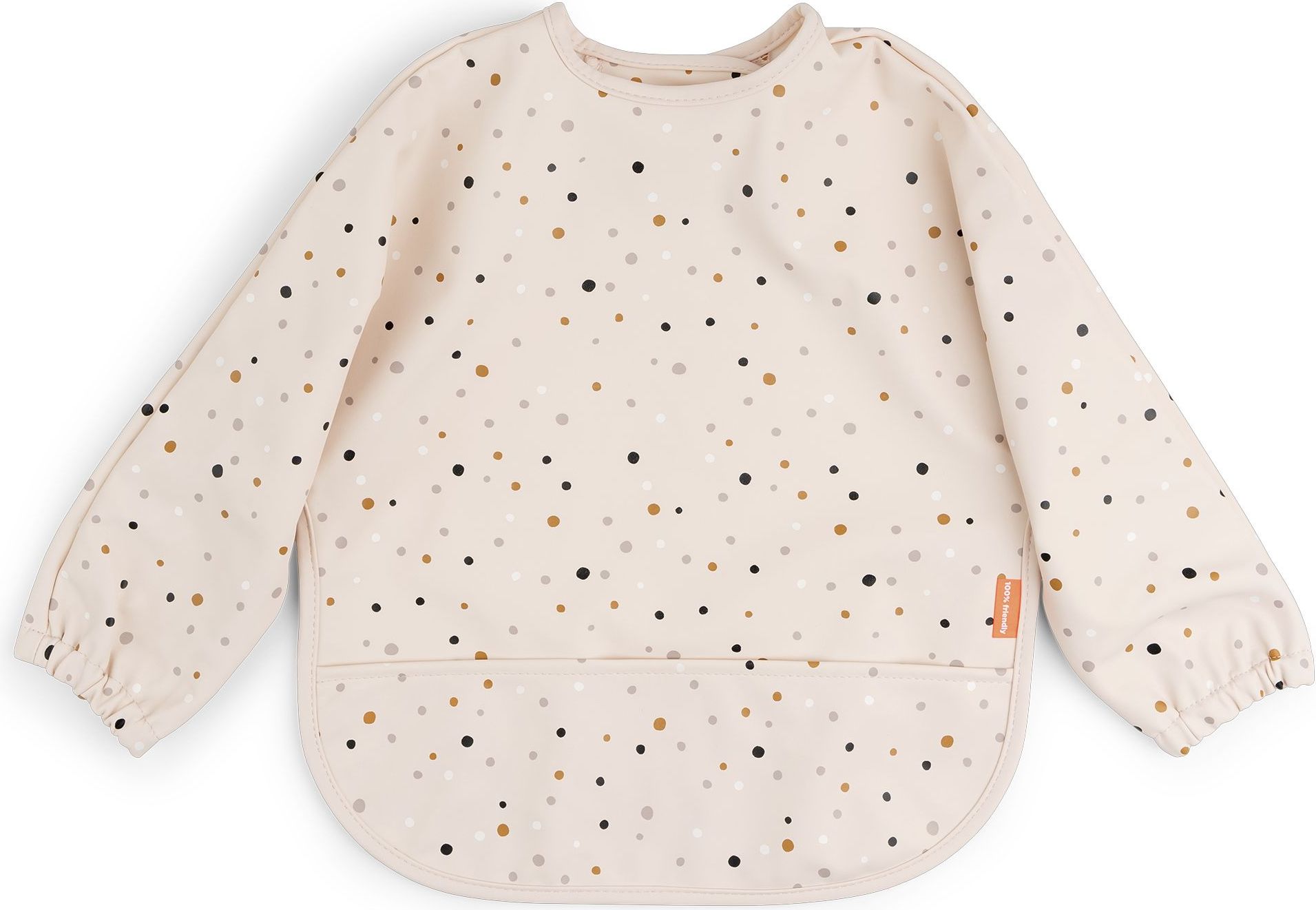 Śliniak z rękawami Happy Dots 6-18 m różowy