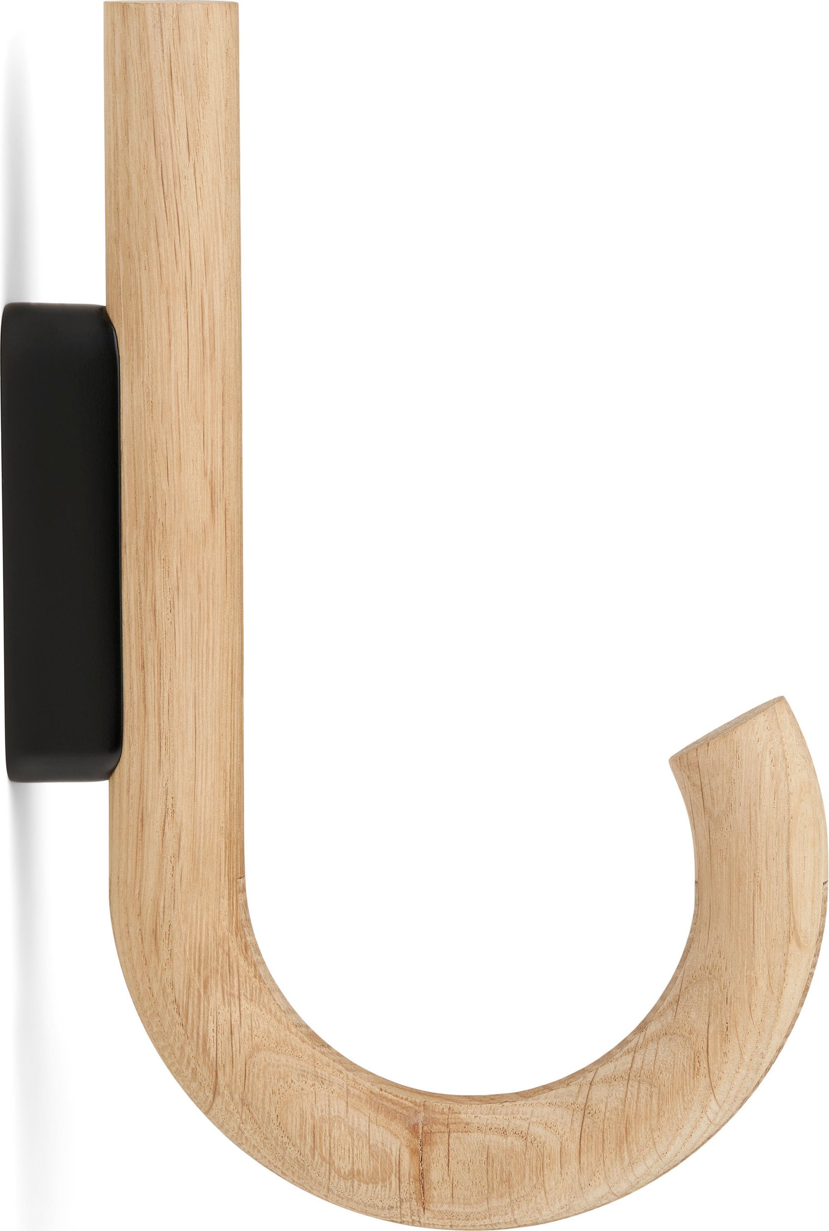 Haczyk ścienny Gejst 19 cm czarny jasny dąb