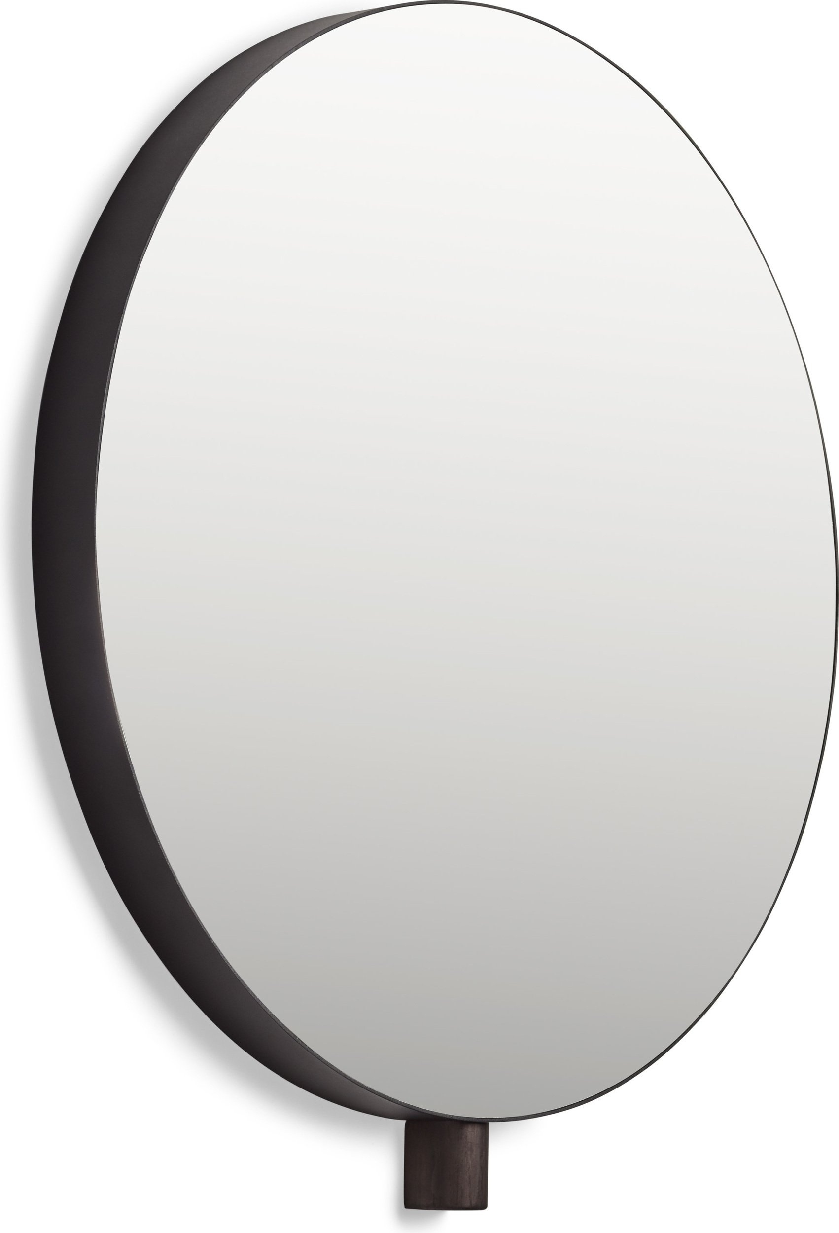 Lustro ścienne Kollage 50 cm ciemny dąb