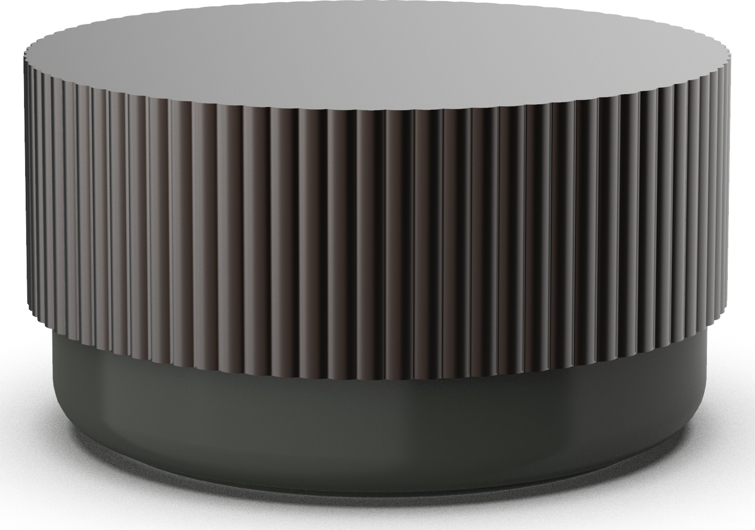 Pojemnik łazienkowy Of Line 16,5 cm czarny z brązową pokrywką