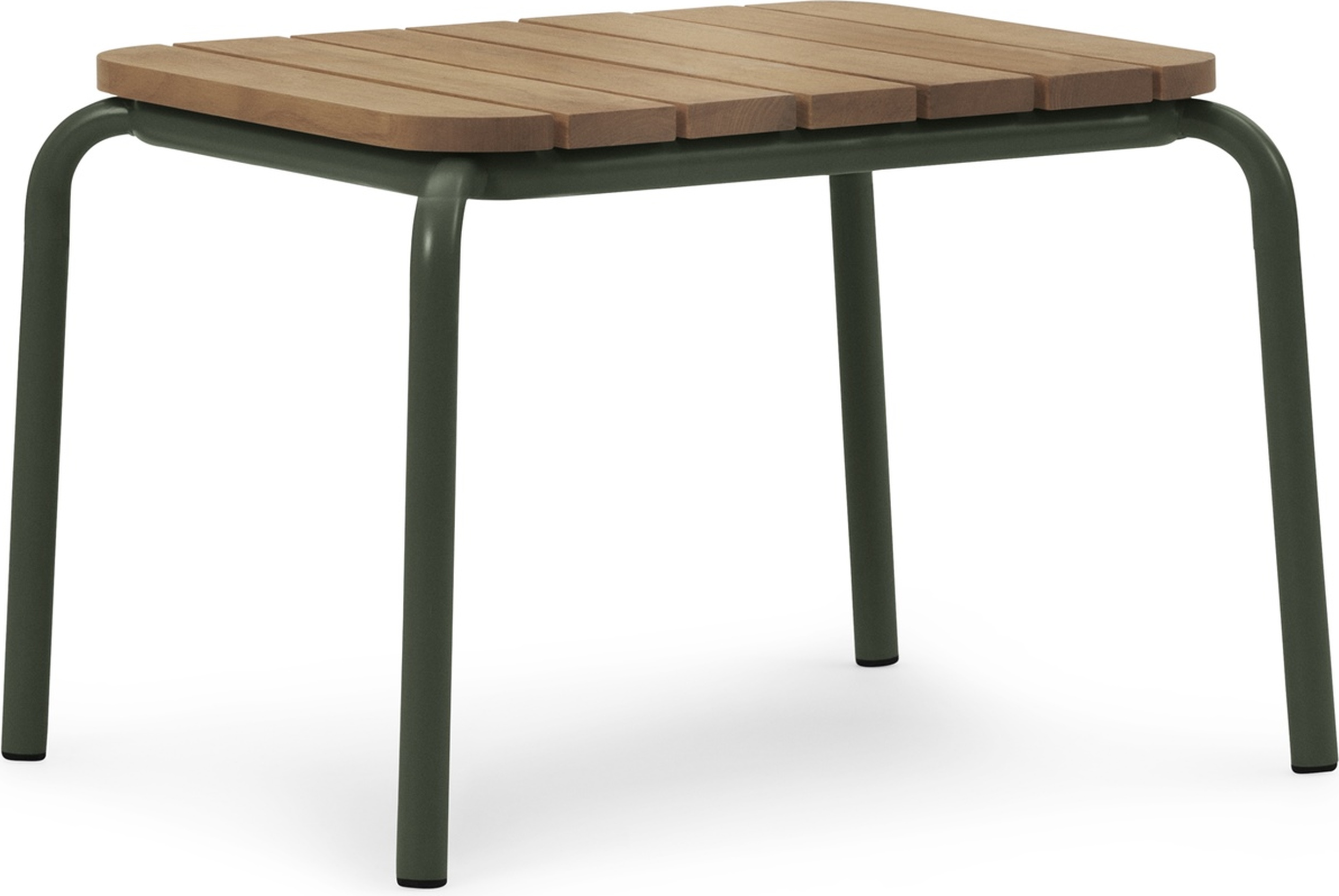 Stolik ogrodowy Vig 45 x 55 cm ciemnozielony drewniany