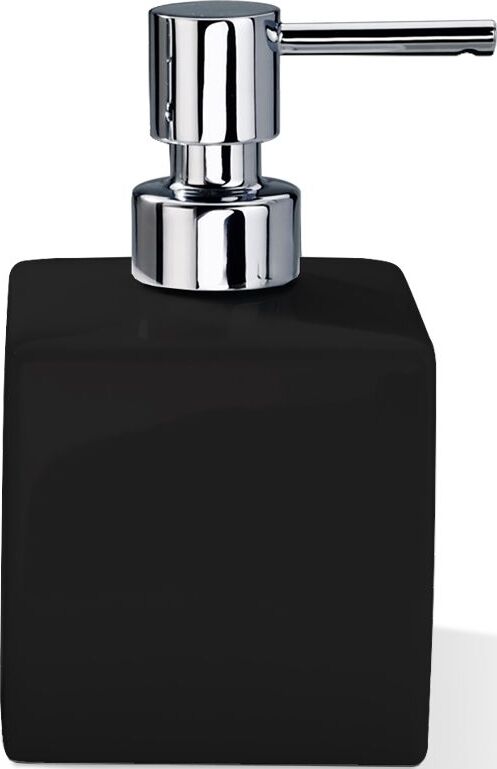 Dozownik do mydła Porzellan kwadratowy 14 cm chrom-czarny