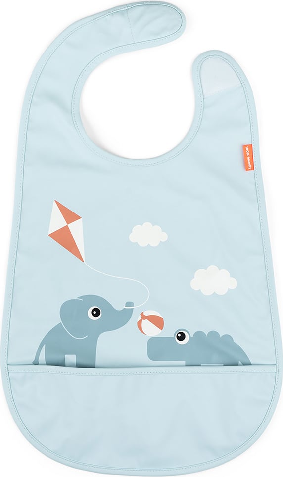 Śliniak z kieszonką Playground niebieski