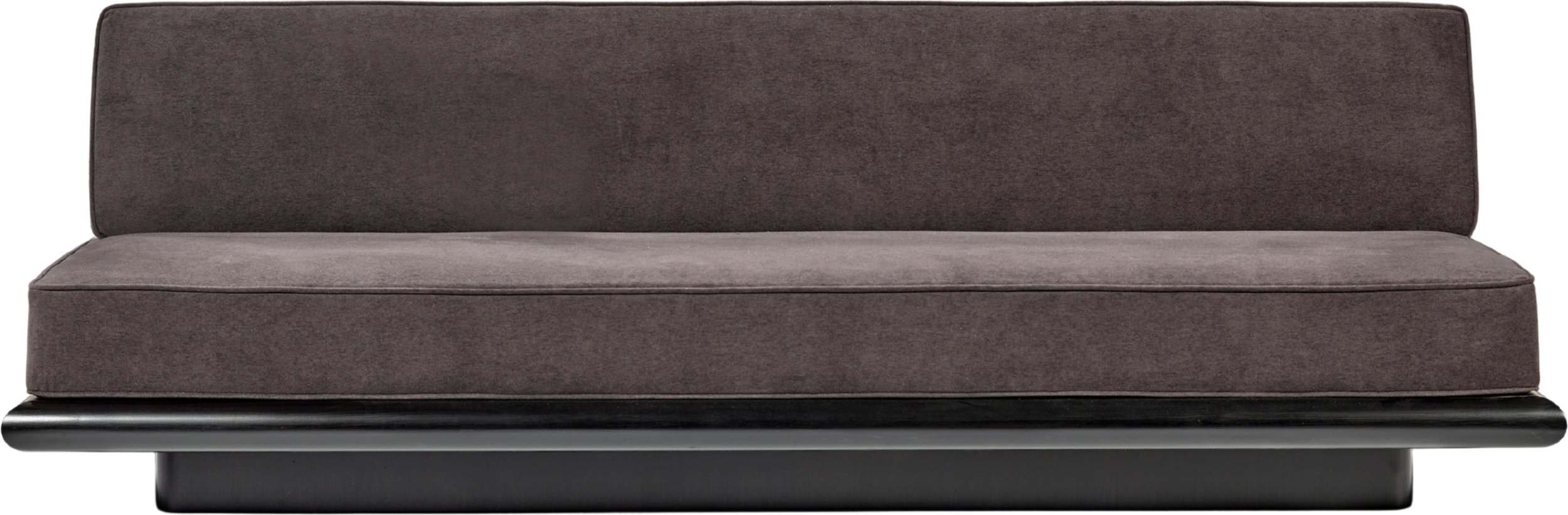 Sofa Ono 234 cm ciemnobrązowa drewno tulipanowca