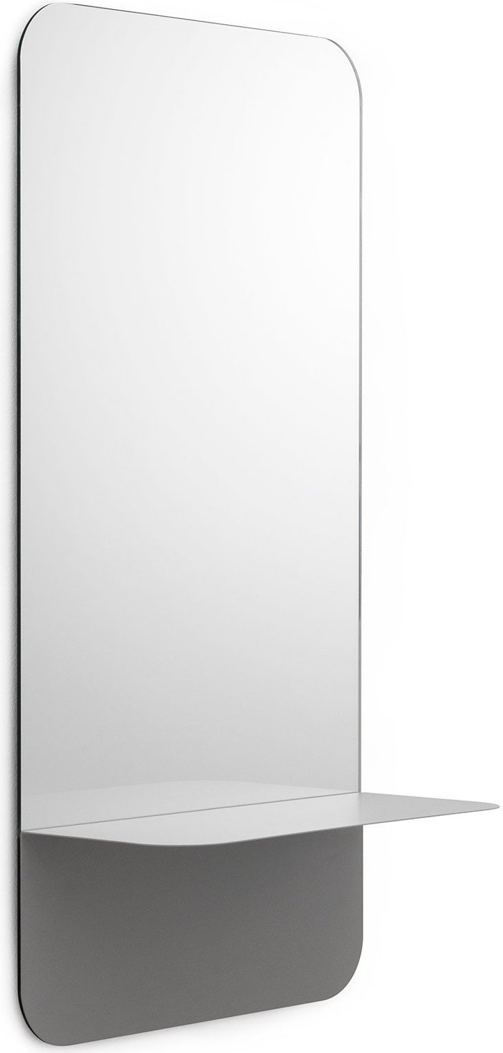 Lustro Horizon prostokątne pionowe szare