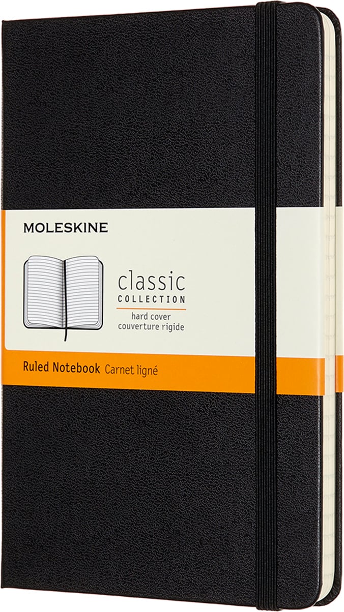 Notes w linię Moleskine Classic M 208 stron czarny twarda oprawa