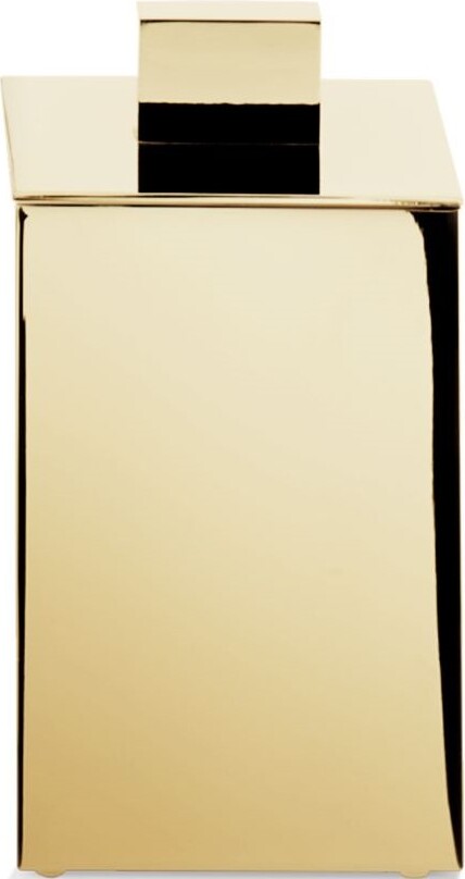 Pojemnik łazienkowy Corner 6 x 11 cm złoty z pokrywką