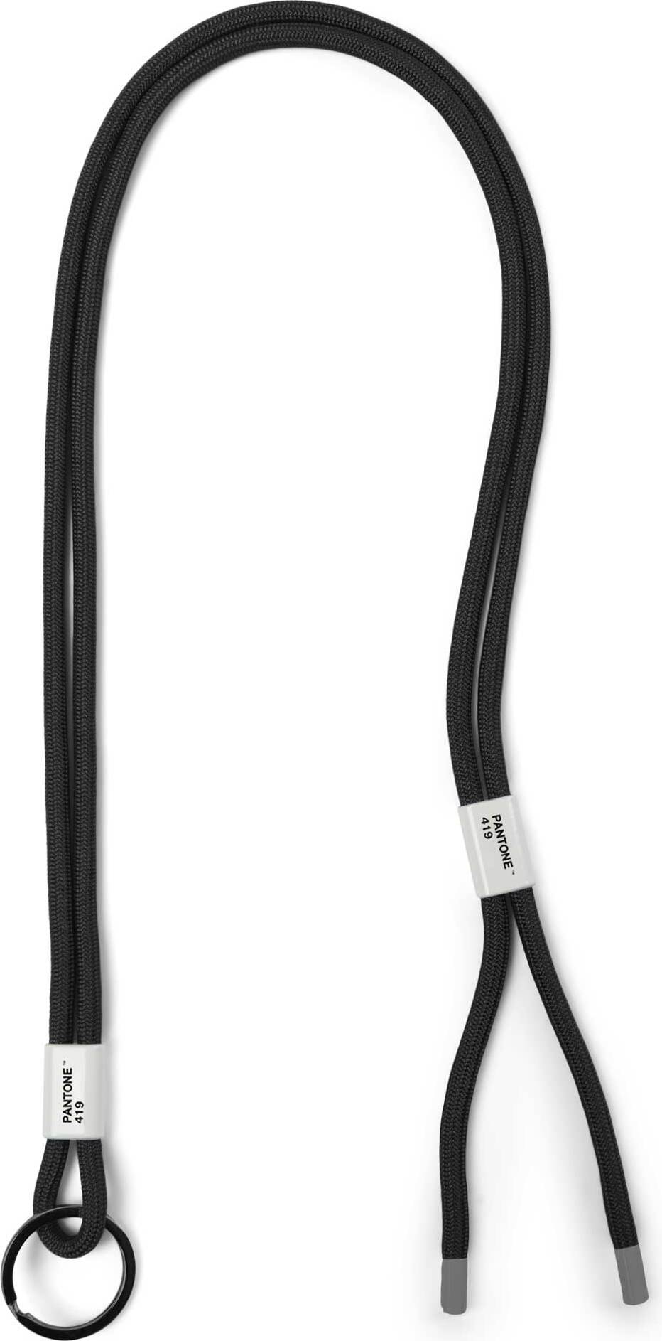 Smycz do kluczy Pantone czarna regulowana