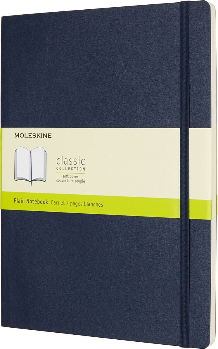 Notes gładki Moleskine w miękkiej oprawie XL szafirowy