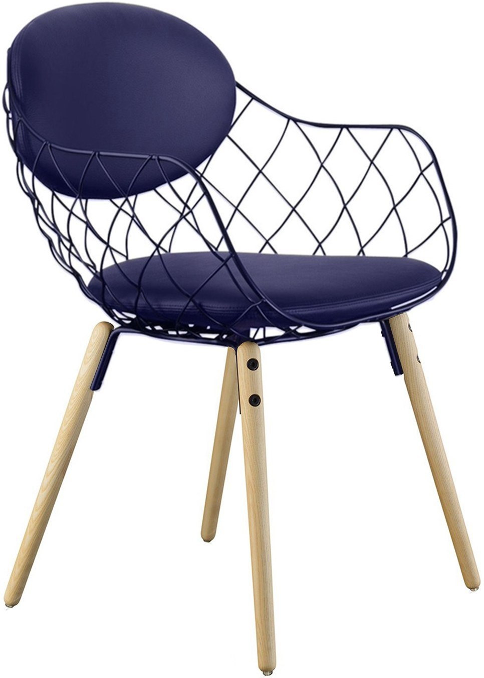 Krzesło Pina niebieskie, materiał Steelcut 2, nogi jesion