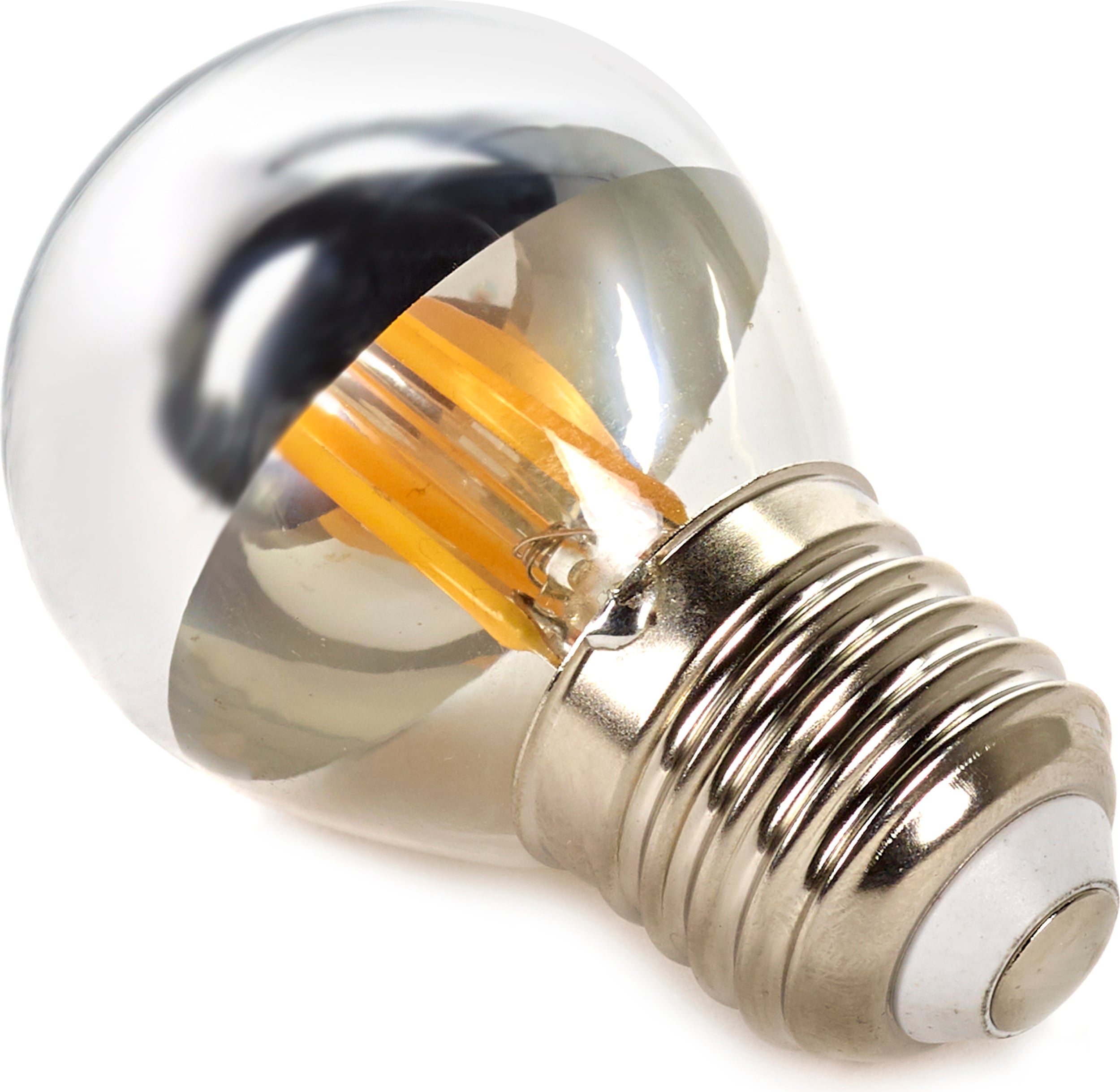 Żarówka LED ściemnialna Serax E27 G45 srebrna