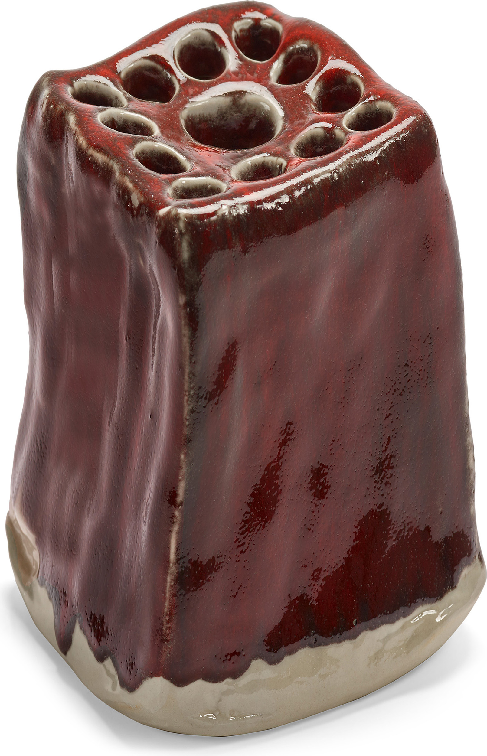 Wazon dekoracyjny Pique-Fleurs 21 cm czerwony