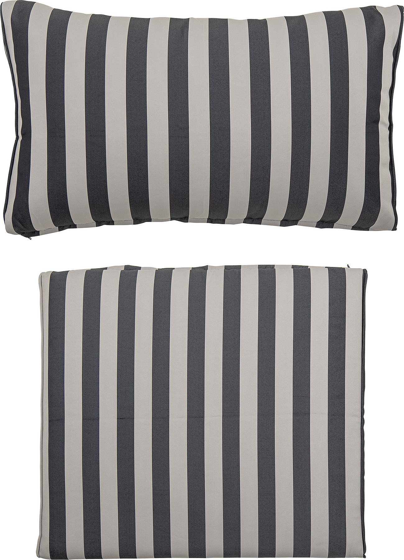 Poszewki na poduszki do fotela Mundo w paski czarne 2 szt.