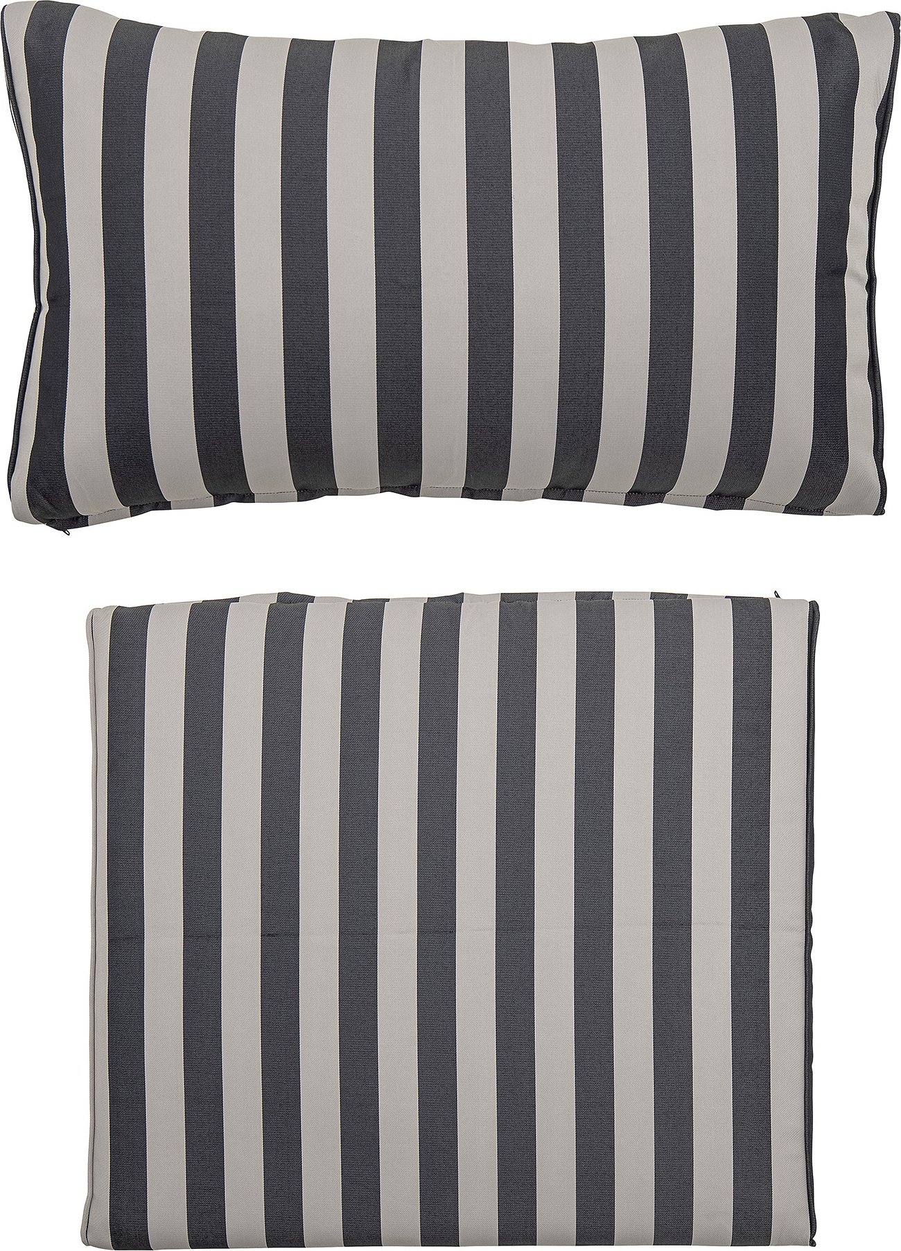 Poszewki na poduszki do fotela Mundo w paski czarne 2 szt.