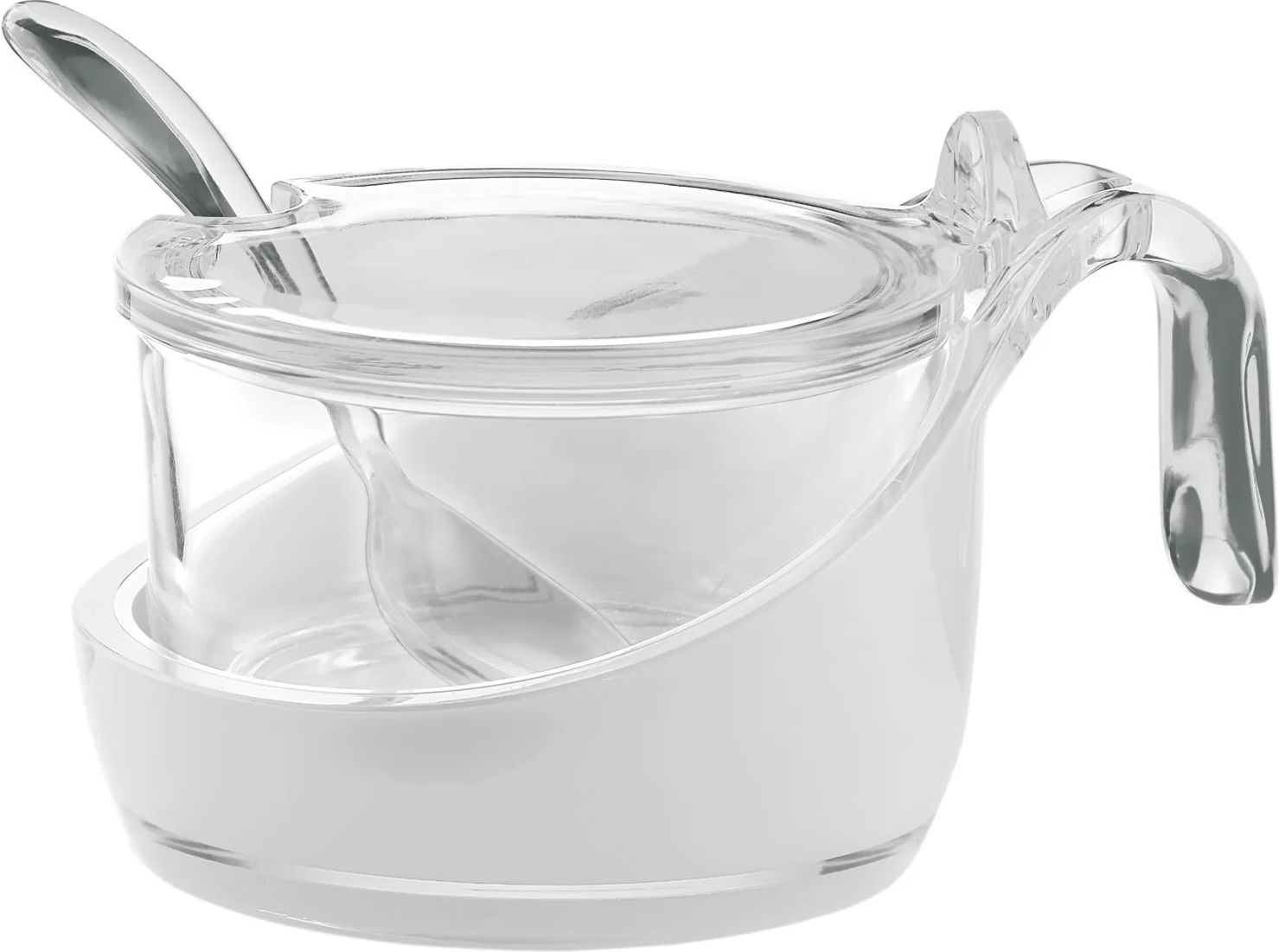 Cukiernica Two-tone transparentna z łyżeczką