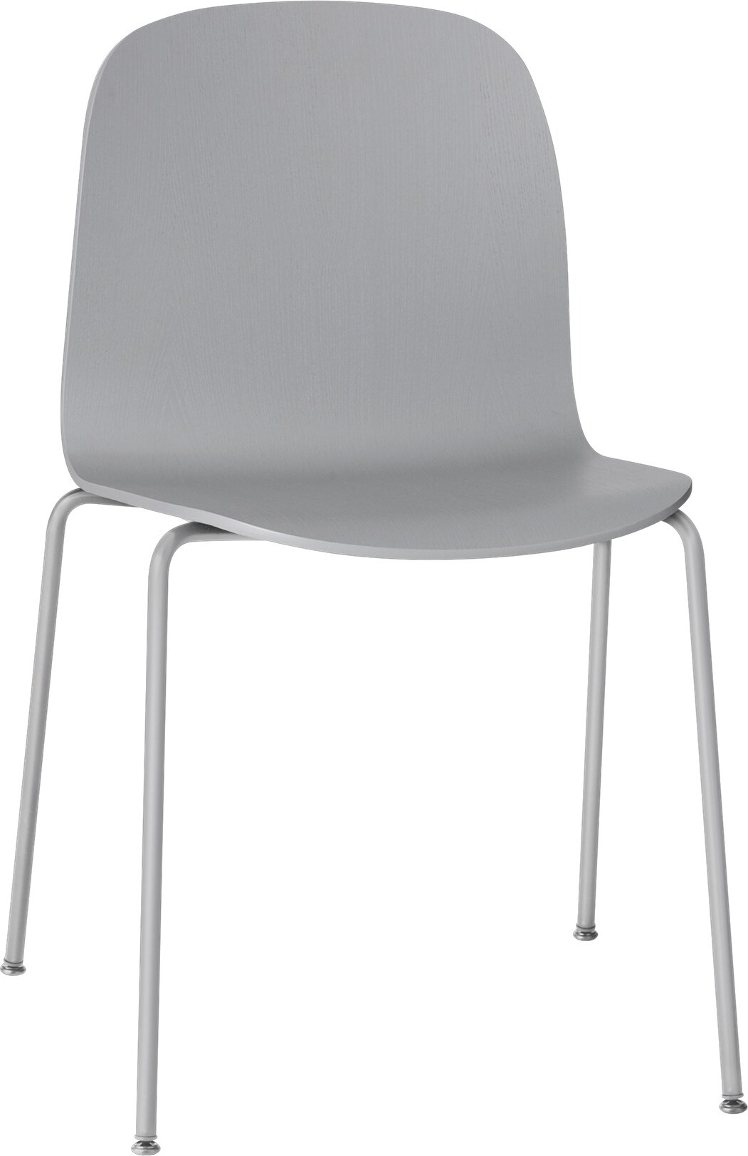 Krzesło Visu Tube szare na stalowych nogach z łącznikiem