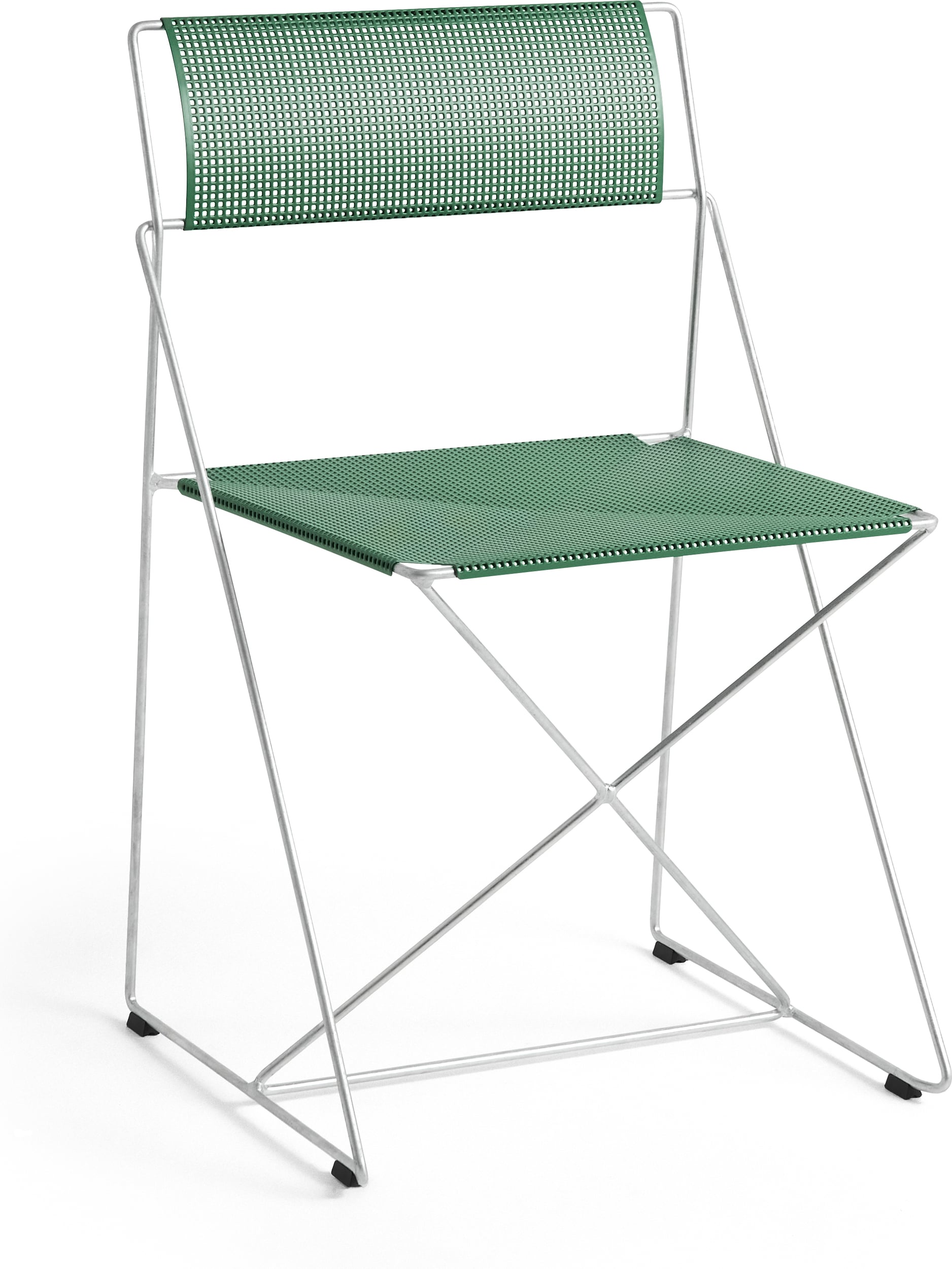 Krzesło składane X-Line Hot Galvanised Base zielone