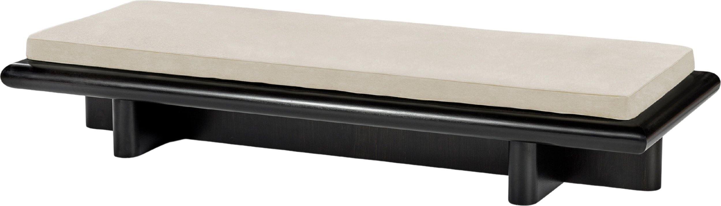 Ławka Taka Velvet 194 cm jasnoszary drewno tulipanowca