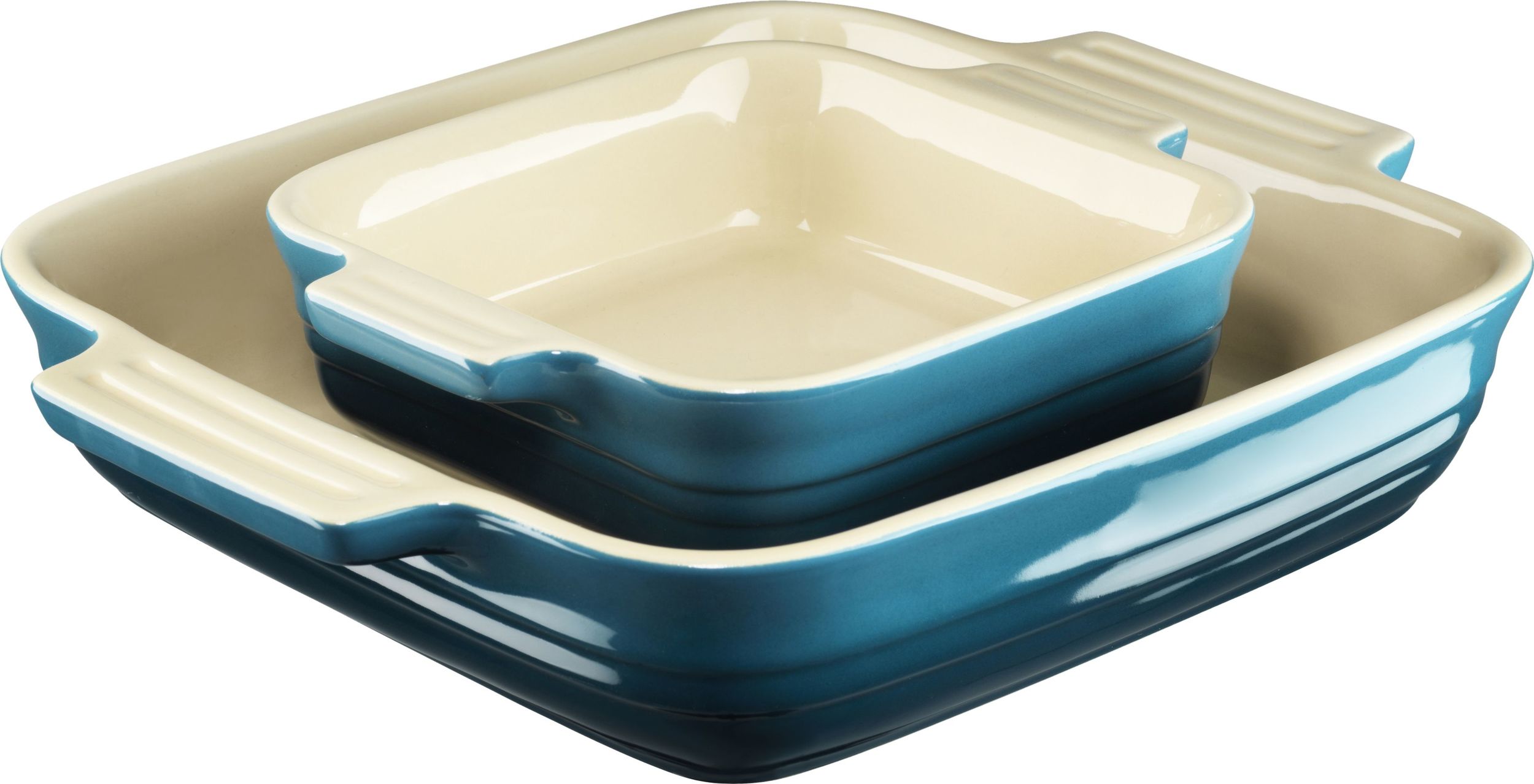 Formy do pieczenia Le Creuset kwadratowe 14 + 23 cm morskie 2 szt.