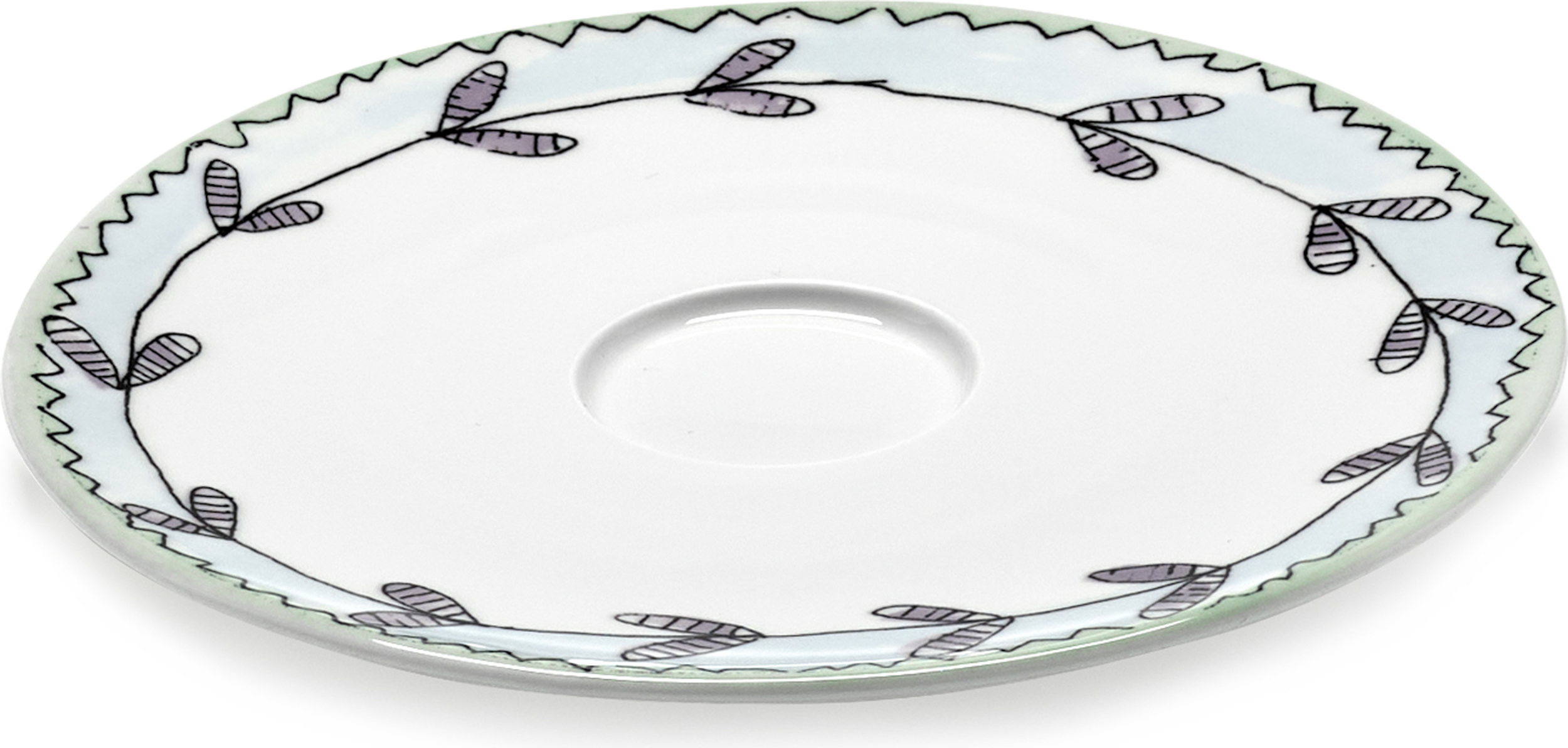 Spodek do filiżanki do cappuccino Midnight Flowers Blossom Milk 14,5 cm