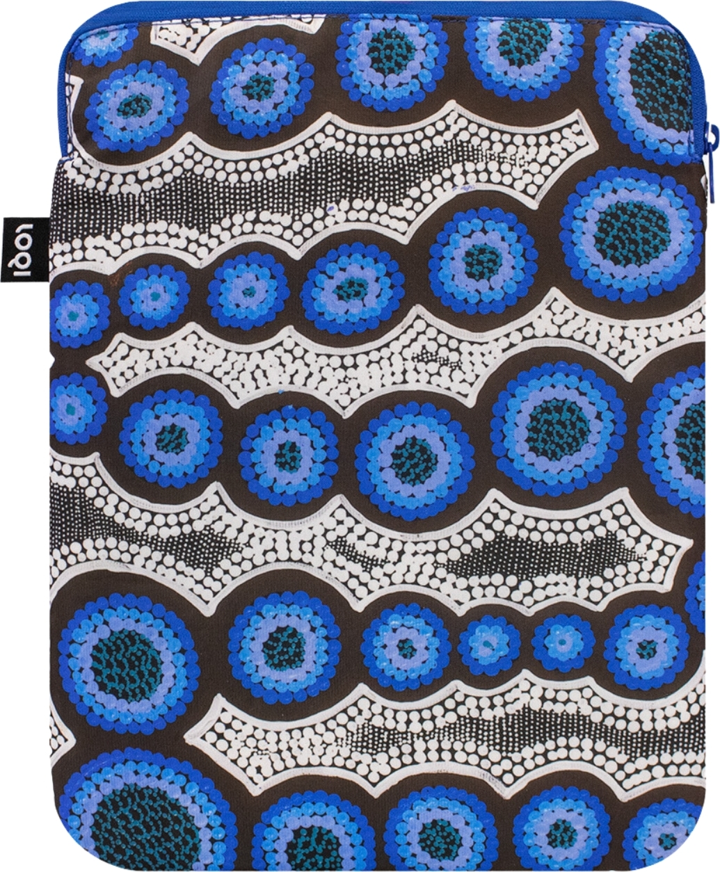Etui na laptop LOQI Artist Kirsten Water Dreaming Nangala Egan 24 x 33 cm niebieskie z recyklingu