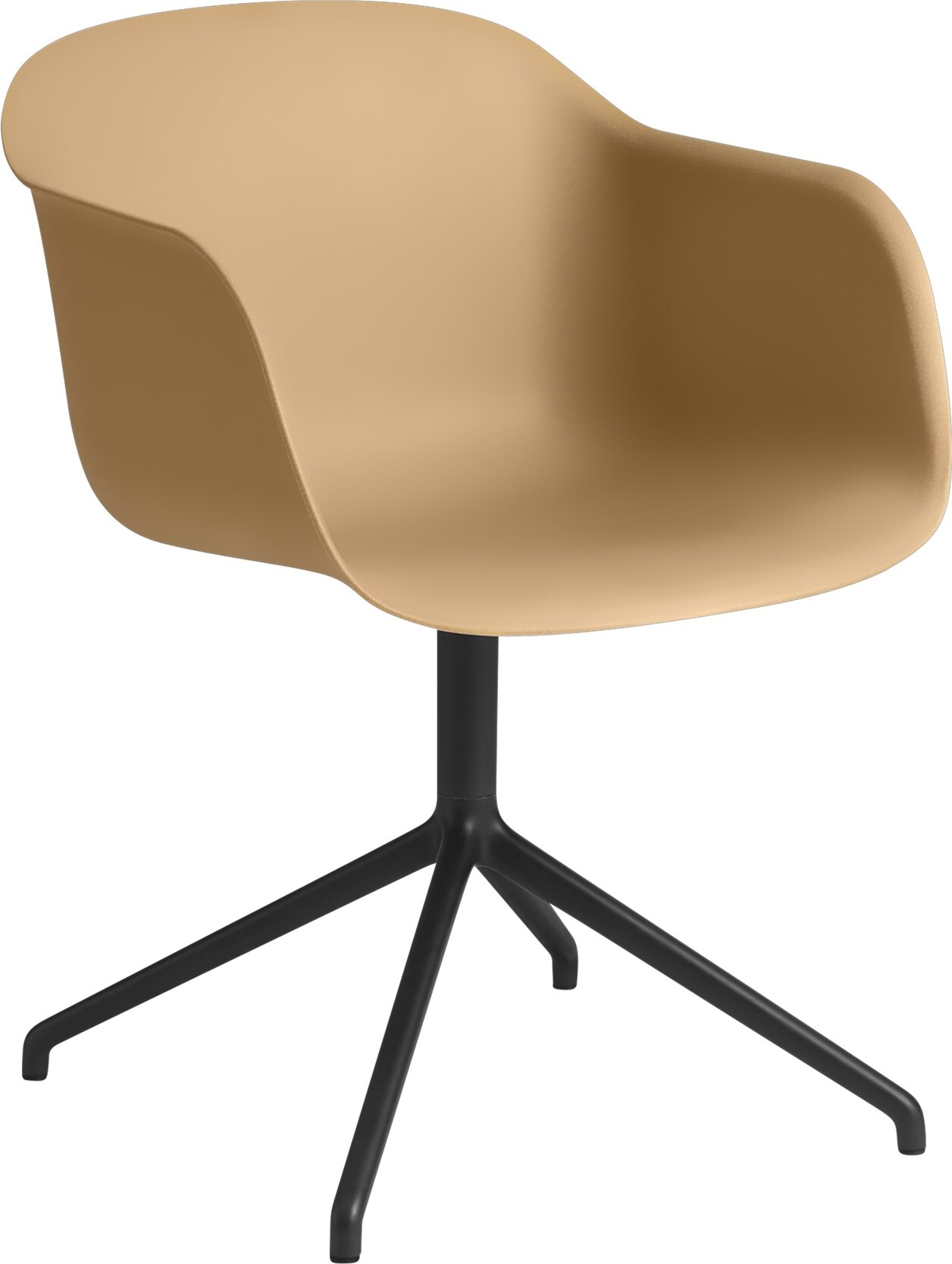 Fotel obrotowy Fiber Swivel ochra na aluminiowych nogach