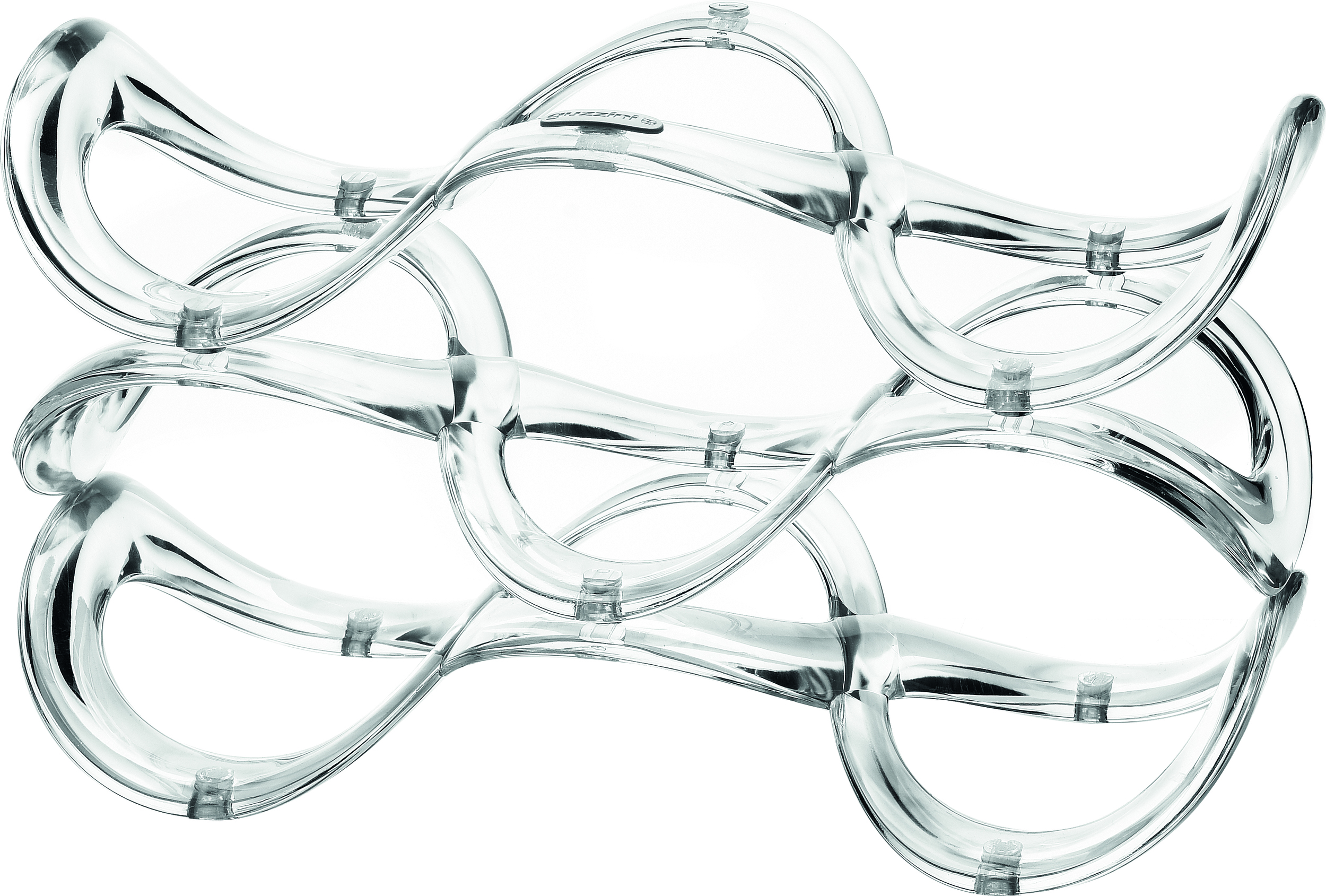 Stojak na butelki Icons transparentny