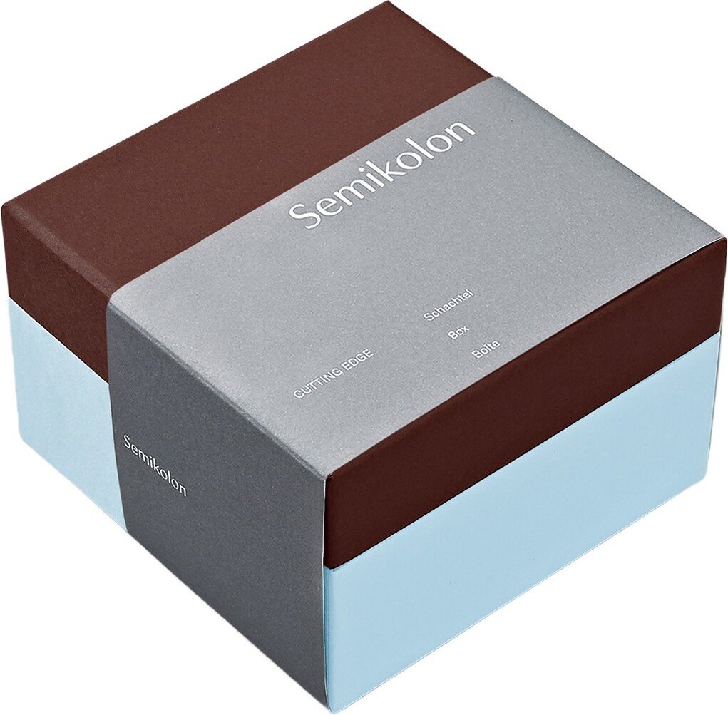 Pudełko prezentowe Cutting Edge M brązowo-błękitne