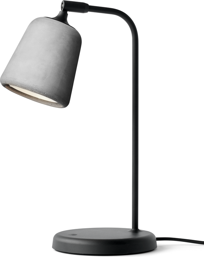 Lampa stołowa Material 45 cm jasnoszara betonowa