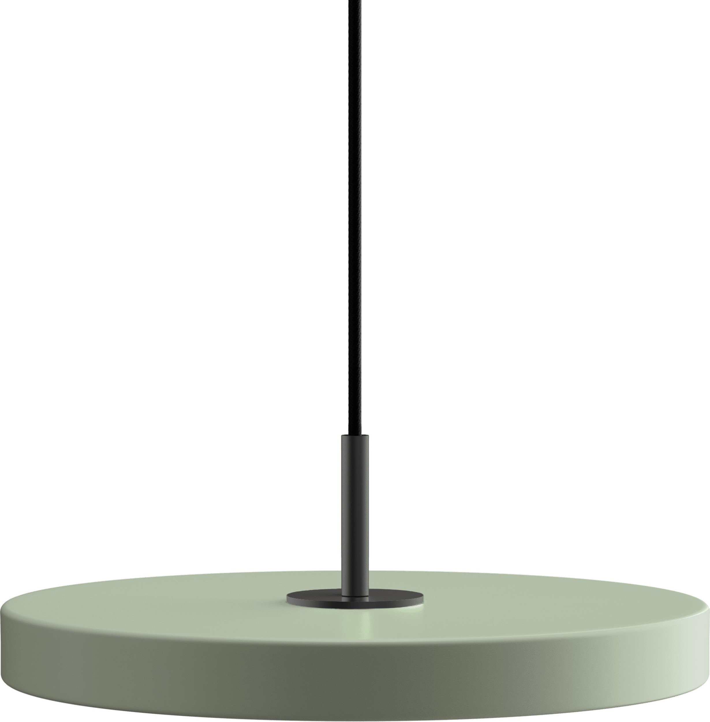 Lampa wisząca Asteria Plus 31 cm oliwkowa z czarnym mocowaniem