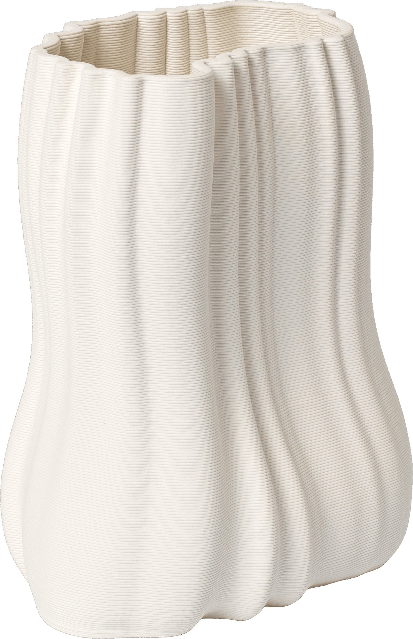 Wazon Moire 20 cm złamana biel