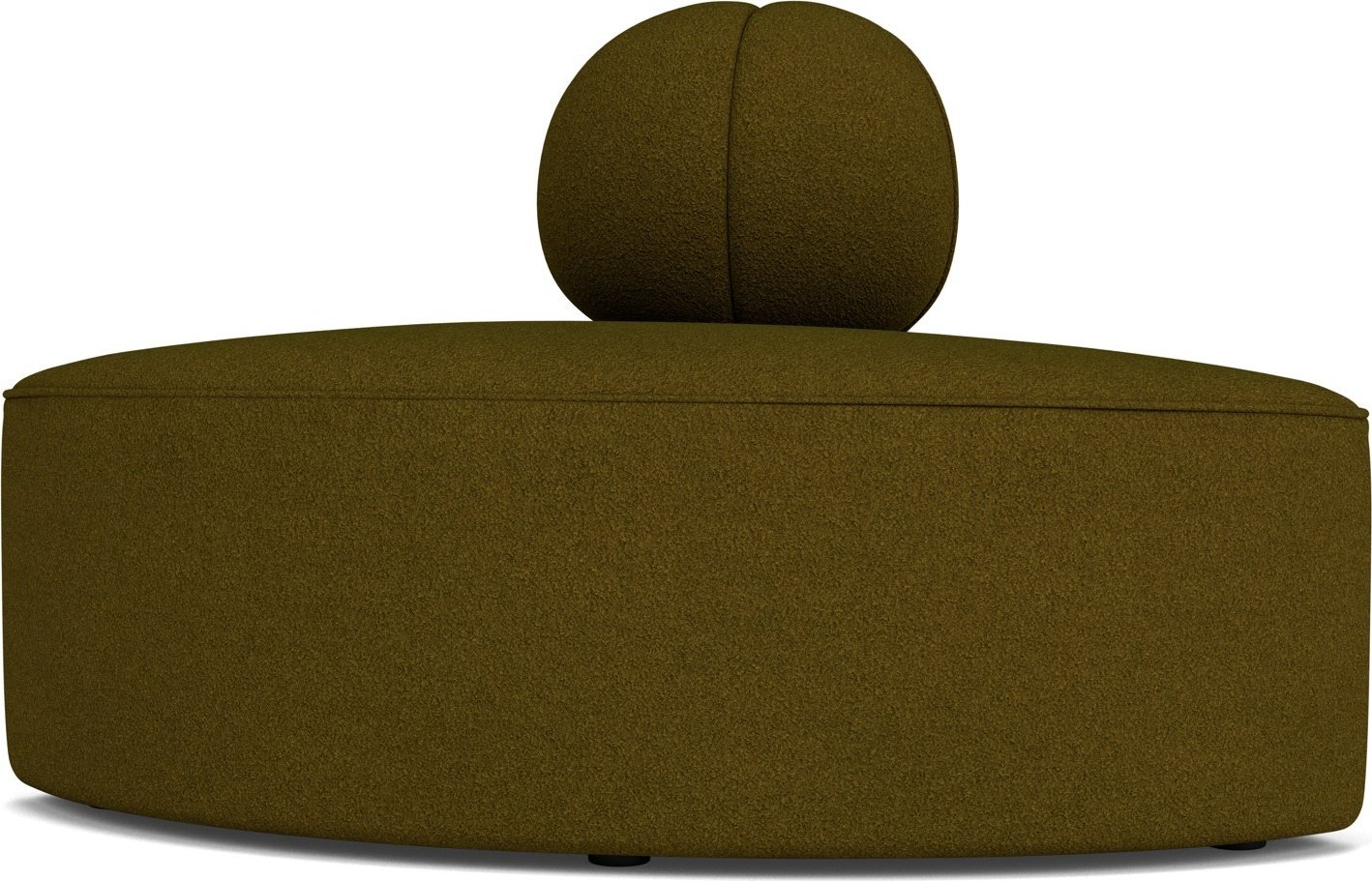 Narożnik prawostronny sofy modułowej Eave Seamline Convex ciemnozielony