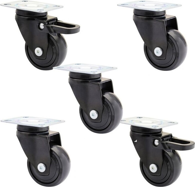 Kółka do doniczki samonawadniającej GrowLARGE czarne 5 szt.