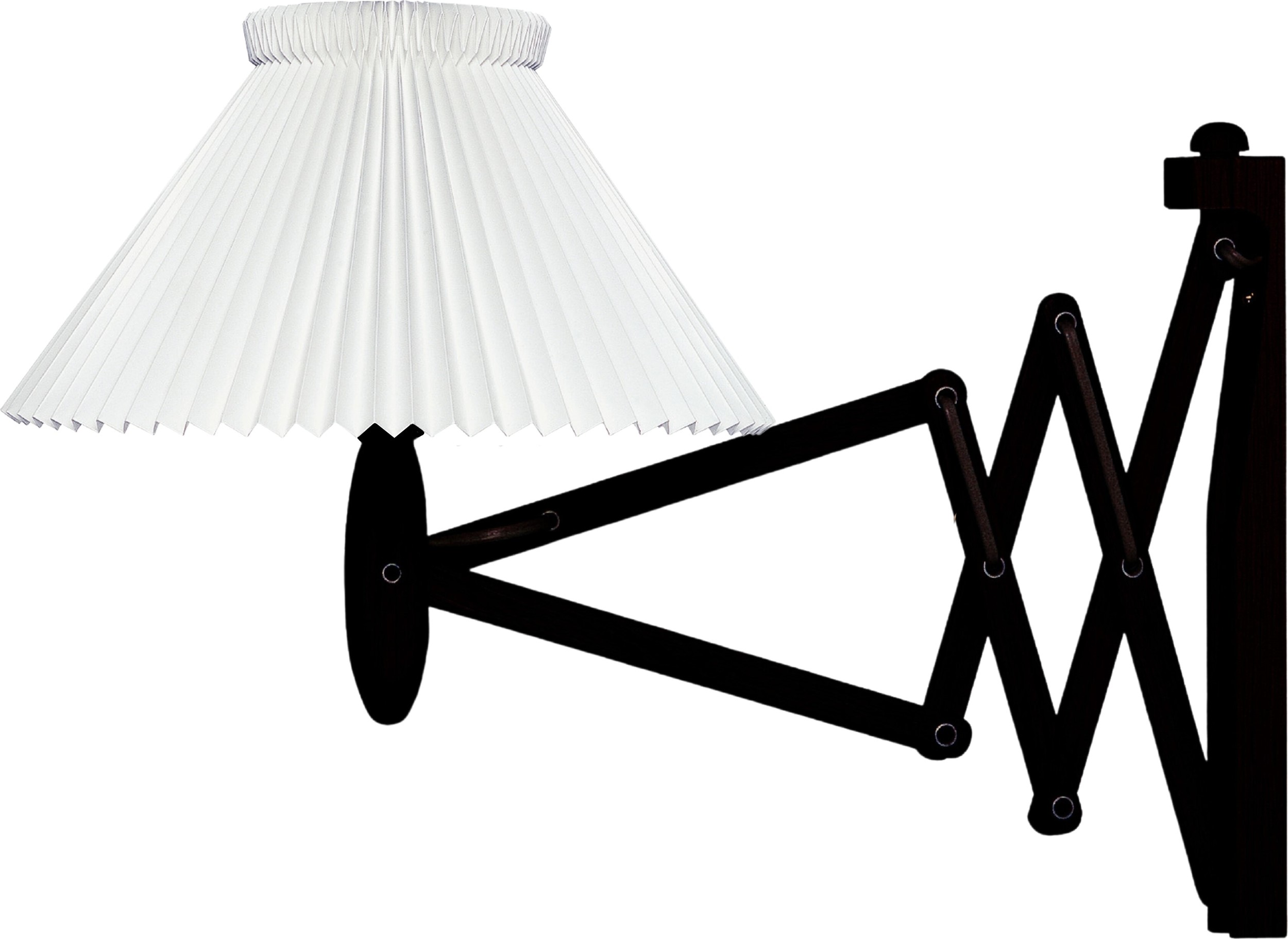 Kinkiet Sax 1-17 czarny dąb z papierowym kloszem