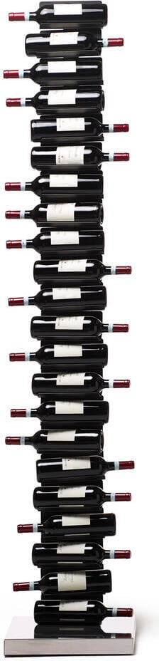 Stojak na wino Ptolomeo 213 cm czarny ze srebrną podstawą