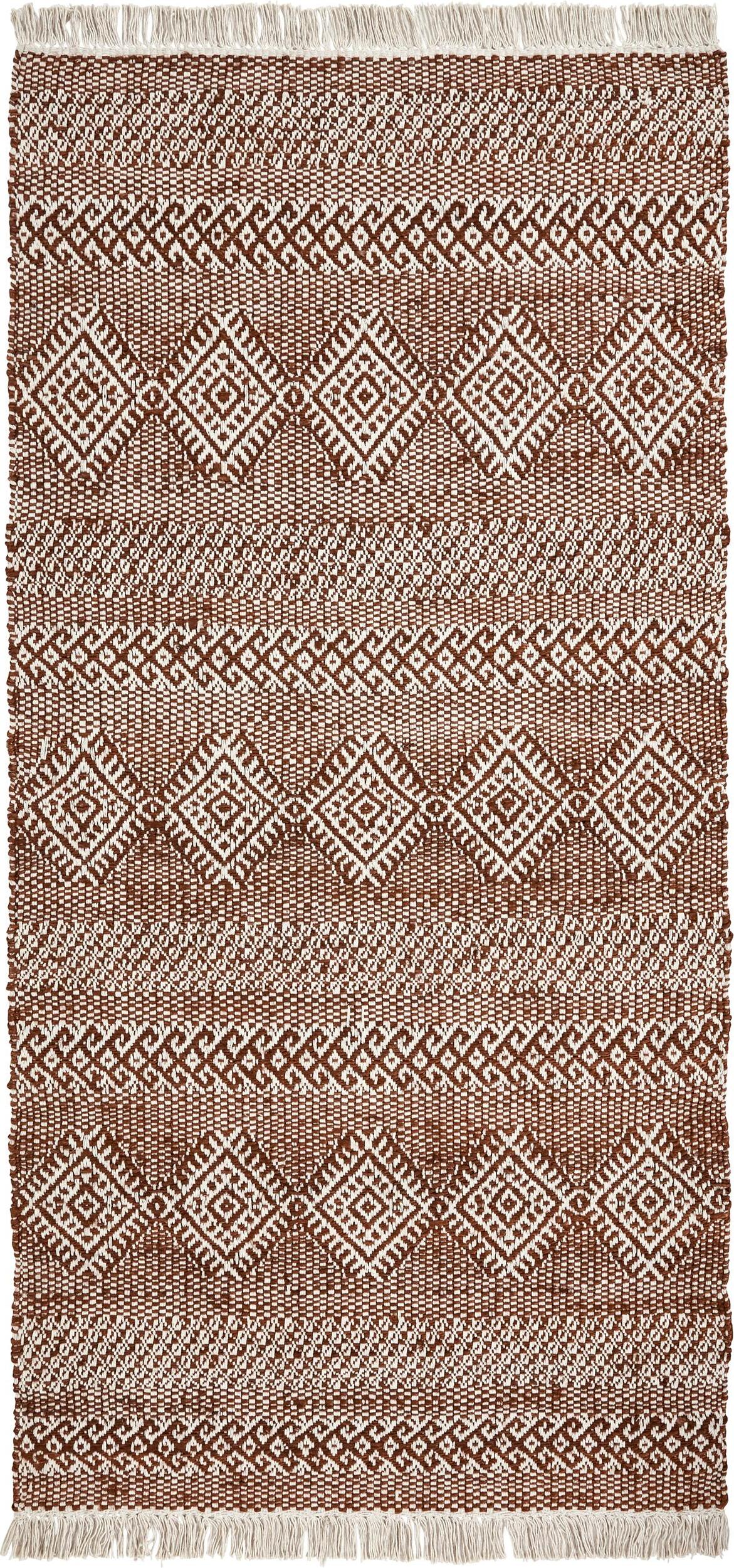 Dywan Ethnic 90 x 200 cm brązowy