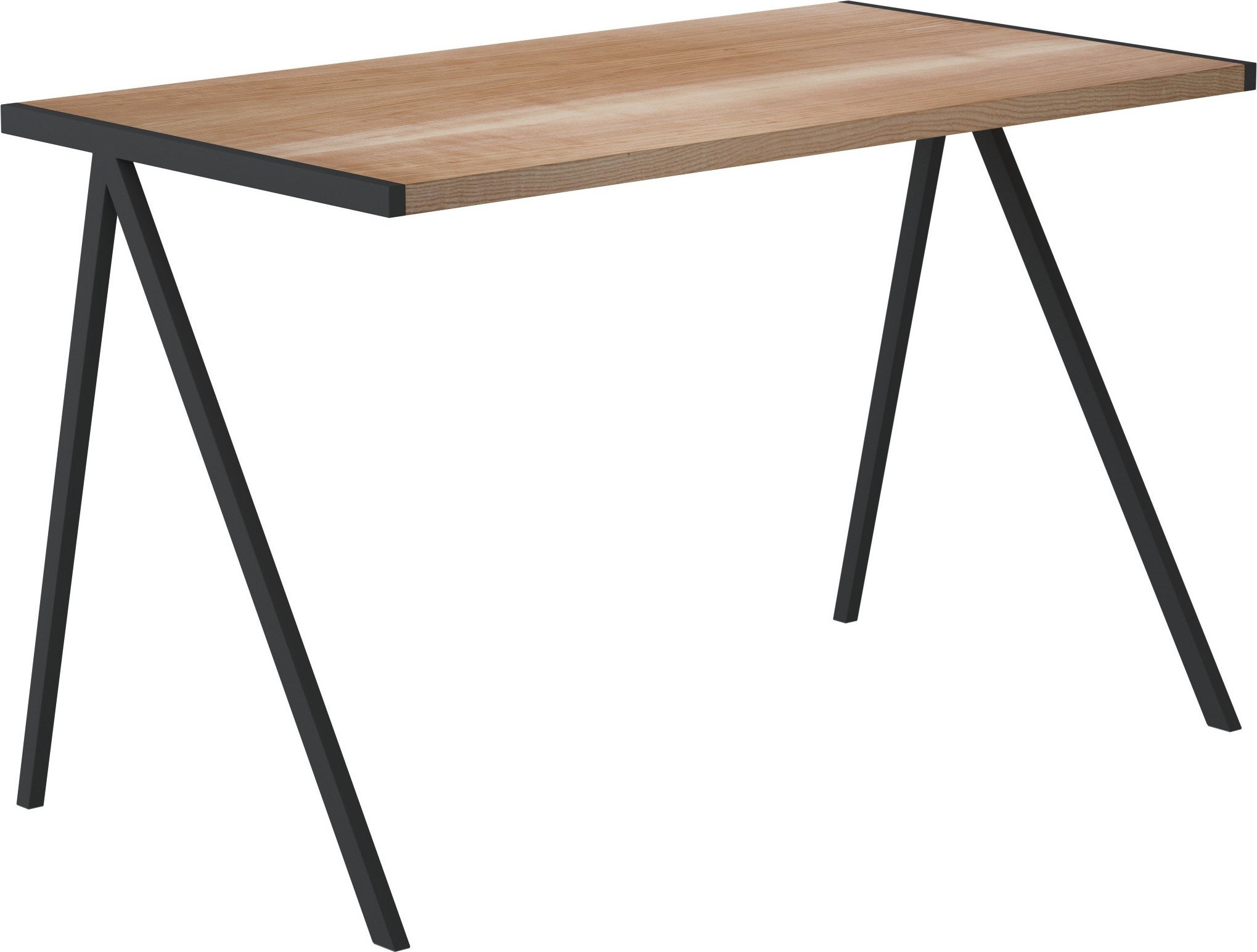 Biurko elg dębowy blat czarna rama