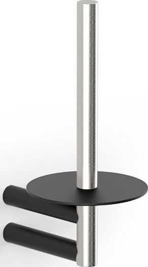 Uchwyt na papier toaletowy Mikado srebrno-czarny