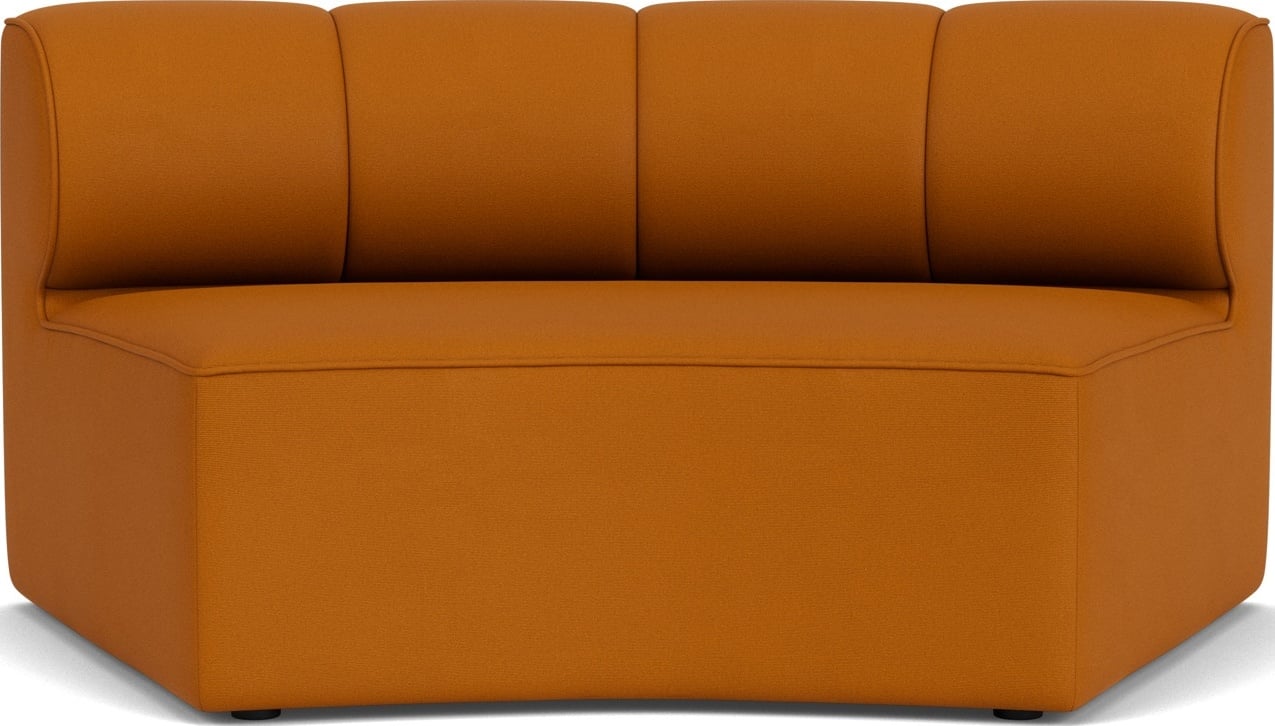 Element środkowy sofy modułowej Eave Seamline Concave ciemnopomarańczowy