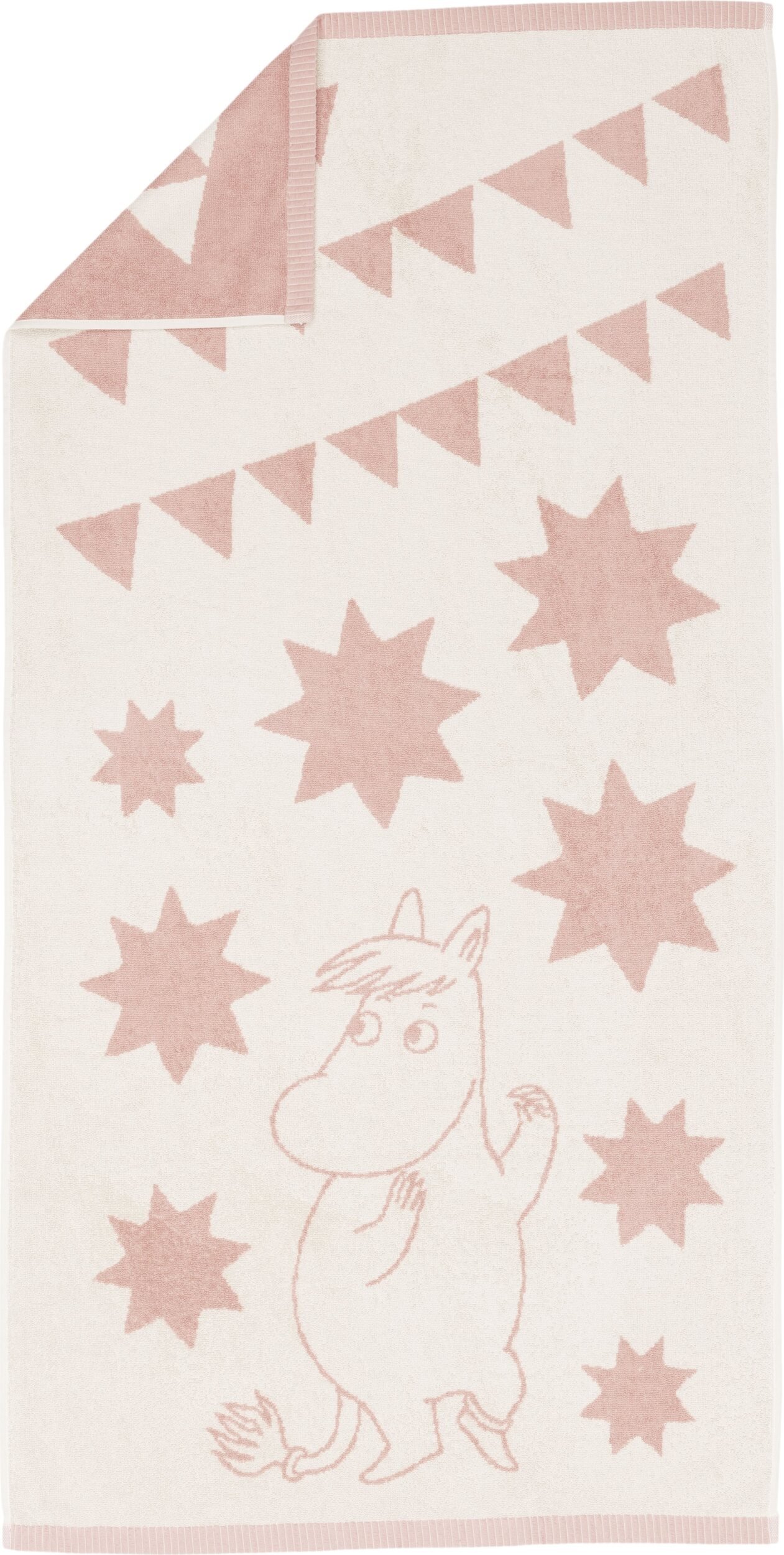Ręcznik Arabia Finland Muminki Stars 70 x 140 cm różowy