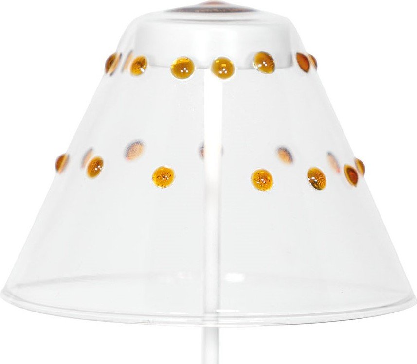 Abażur do lampy Swap w kropki żółty szklany