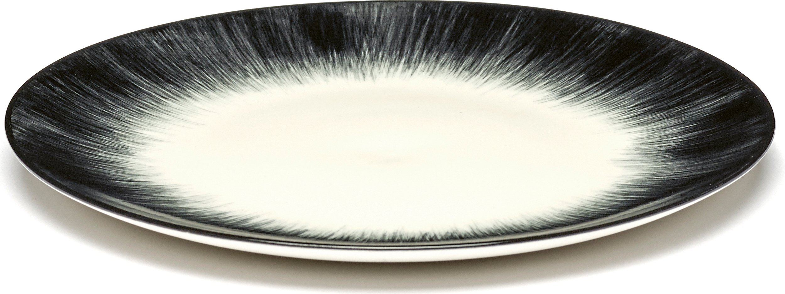 Talerz deserowy Dé 4 17,5 cm czarno-biały